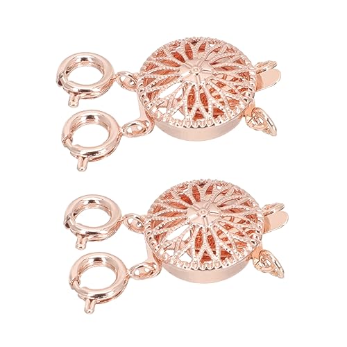 YOSADIER 2Stücke Trennschließen für Schichtung Multi Reihen Schmuckschnallen für DIY Armbänder und Roségold von YOSADIER