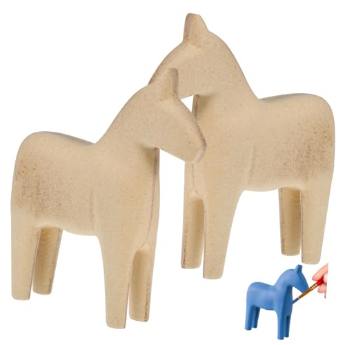 YOSADIER 2Stücke Unvollendete Holzpferde Figuren DIY Bastelzubehör für Pferdehandwerke für Partys und Schreibtische Individuell Gestaltbar YOSADIER 2Stücke Unvollendete Holzpferde Figuren DIY Bastelzubehör für Pferdehandwerke für Partys und Schreibtische Individuell Gestaltbar von YOSADIER