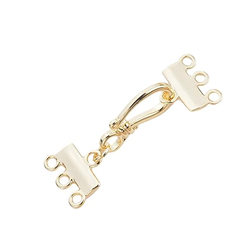 YOSADIER 3 DIY-Halsketten-Accessoire Schließe Schmuckzubehör Halskette Distanzverschluss Strand schmuckherstellung schmuck machen geschichtete Halskette Verschlüsse Verkupferte Verschlüsse von YOSADIER