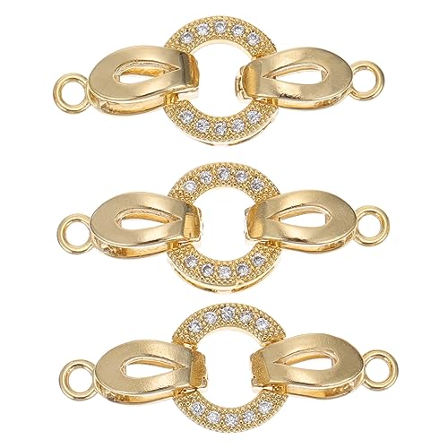 YOSADIER 3 Stück Armbandverschluss Zirkonia Schmuckverbinder für DIY und Armbänder Glänzende Verschlüsse für Schmuckherstellung YOSADIER 3 Stück Armbandverschluss Zirkonia Schmuckverbinder für DIY und Armbänder Glänzende Verschlüsse für Schmuckherstellung von YOSADIER