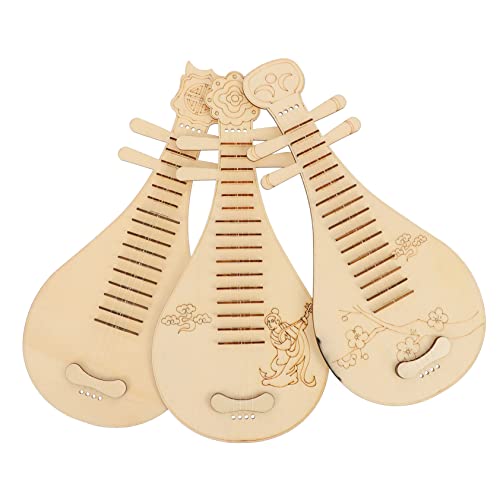 YOSADIER 3 Stück DIY Musik Instrument Teiliges Holz Pipa für Musikalische Retro Design Fördert das Gehör Kreativität von Kindern von YOSADIER