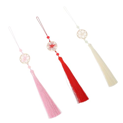 YOSADIER 3 Stück Teiliges Blumenquasten Anhänger Dekorative Quasten für Diy Lesezeichen Taschen Schmuck und Mehr Rosa Rot YOSADIER 3 Stück Teiliges Blumenquasten Anhänger Dekorative Quasten für Diy Lesezeichen Taschen Schmuck und Mehr Rosa Rot von YOSADIER