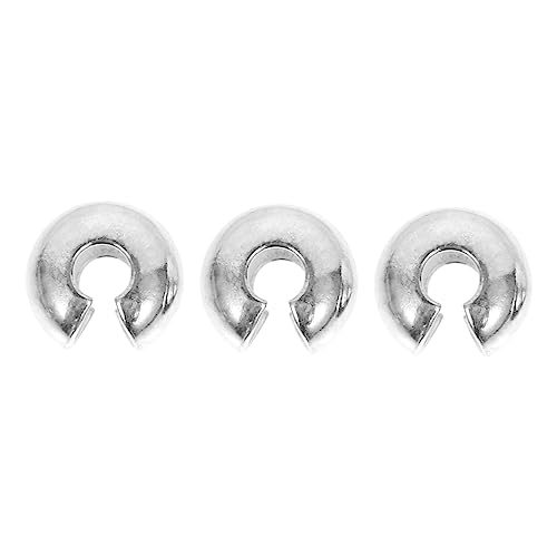 YOSADIER 3 Stücke Quetschperlen Leicht zu Positionierende Schmuckperlen für Armbänder und Ohrringe für Diy Schmuckherstellung Silberfarben Robust und Korrosionsbeständig YOSADIER 3 Stücke Quetschperlen Leicht zu Positionierende Schmuckperlen für Armbänder und Ohrringe für Diy Schmuckherstellung Silberfarben Robust und Korrosionsbeständig von YOSADIER