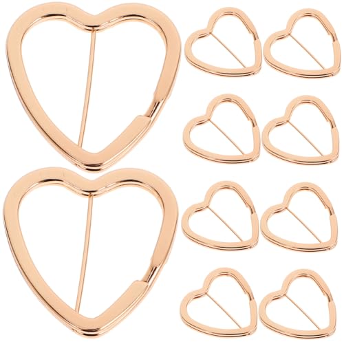 YOSADIER 30 Stück Herz Schlüsselanhänger Bausatz Quaste Kreis Wendel Fälschung Ringe Abnehmbar Draht Verschlüsse Kabel Hammer Klicker Schnalle Kette Zange Septum Einziehbar Eisen Golden von YOSADIER