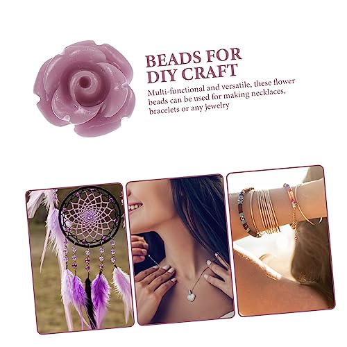 YOSADIER 30 Stück Teiliges Resin Blüten Perlen zum Auffädeln Langlebige DIY Schmuckperlen für Armbänder Halsketten Vielseitige Bastelperlen für Handgefertigte Accessoires in Lila YOSADIER 30 Stück Teiliges Resin Blüten Perlen zum Auffädeln Langlebige DIY Schmuckperlen für Armbänder Halsketten Vielseitige Bastelperlen für Handgefertigte Accessoires in Lila von YOSADIER