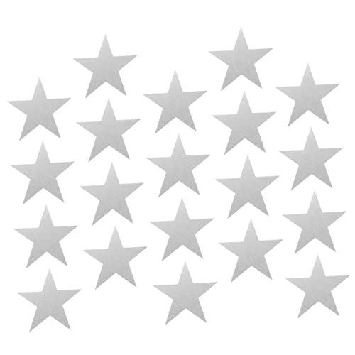 YOSADIER 30Stücke Papierausschnitte Fünfzackstern für DIY Dekoration für Klassenzimmer Notizbrett und Partys Silberne Bastelmaterialien für Kreative Projekte von YOSADIER
