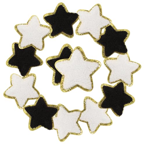 YOSADIER 32 Stück Stern Aufbügelbilder Teilig Glitzer Sterne Patches zum Aufbügeln für Kleidung Taschen Jeans Selbstklebend für Diy Projekte Weiße und Schwarze Flicken YOSADIER 32 Stück Stern Aufbügelbilder Teilig Glitzer Sterne Patches zum Aufbügeln für Kleidung Taschen Jeans Selbstklebend für Diy Projekte Weiße und Schwarze Flicken von YOSADIER