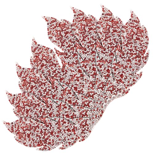 YOSADIER 4 Paare Strass-Patches multifunktionale Hutaufnäher gestickte Aufnäher Flicken nähen Jacke Flicken für Kleidung Hut-Patch kleine Kleiderflicken zarte Fellflecken Strasssteine rot von YOSADIER