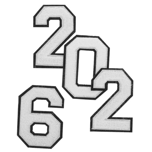 YOSADIER 4 Stück 2026 Nummern-patches Zum Aufbügeln, Chenille, Bestickte Applikationen Für Kleidung, Hüte, Rucksäcke, Taschen, Jacken, Abschluss-dekoration YOSADIER 4 Stück 2026 Nummern-patches Zum Aufbügeln, Chenille, Bestickte Applikationen Für Kleidung, Hüte, Rucksäcke, Taschen, Jacken, Abschluss-dekoration von YOSADIER