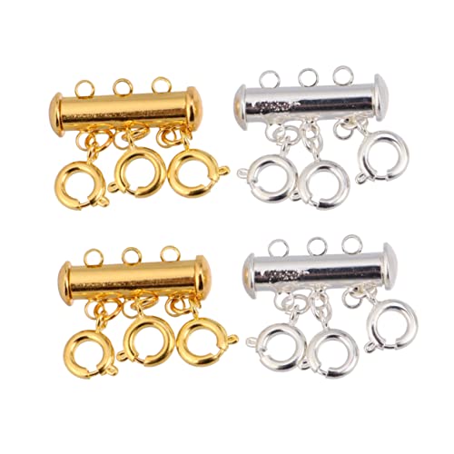 YOSADIER 4 Stück Halskettenschnalle Magnetverschlüsse für Halsketten Damen Schichtung Gold personalisierte halskette schmuckherstellung Schiebeverschluss mehrschichtige Kettenverbinder YOSADIER 4 Stück Halskettenschnalle Magnetverschlüsse für Halsketten Damen Schichtung Gold personalisierte halskette schmuckherstellung Schiebeverschluss mehrschichtige Kettenverbinder von YOSADIER