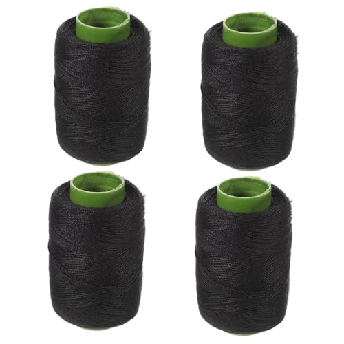 YOSADIER 4 Stück Quiltfaden Quiltgarn Zum Nähen Perückenherstellungsfaden Nähgarn Für Perücken Polyester-nähgarn Spulen Black von YOSADIER