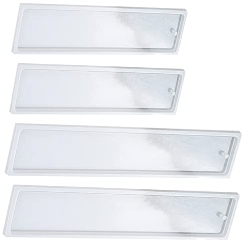 YOSADIER 4 Stück Silikon Lesezeichen Mold Epoxidharz Gießform für DIY Lesezeichen Rechteckige Silikonform für Kreative Bastelprojekte und Personalisierte von YOSADIER