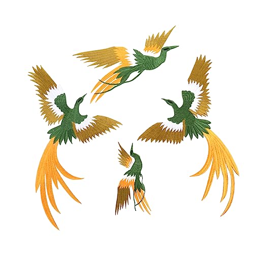 YOSADIER 4 Stück Teiliges Phoenix Stickerei Patches für DIY Kleidung Handgefertigte Applikationen zur Dekoration von Cheongsam und Anderen Textilien Leuchtende Farben Langlebig und Einfach YOSADIER 4 Stück Teiliges Phoenix Stickerei Patches für DIY Kleidung Handgefertigte Applikationen zur Dekoration von Cheongsam und Anderen Textilien Leuchtende Farben Langlebig und Einfach von YOSADIER