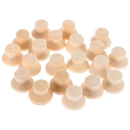 YOSADIER 40 Stück DIY Holzpuppen Hüte Teiliges Unfertige Holzhaube für Kreative Bastelprojekte für Erwachsene zum Malen und Gestalten von Puppen und Dekorationen von YOSADIER