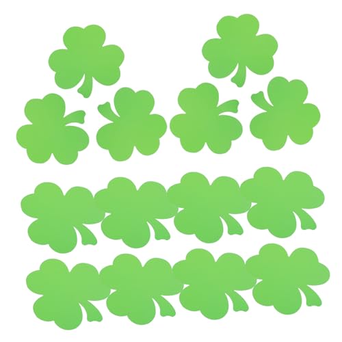 YOSADIER 40 Stück St Patrick's Day Shamrock Papier Cutouts Leichte Grüne Kleeblatt Deko Vielseitig für Pinnwände Klassenzimmer Büro mit Glattem Papiermaterial für Festliche DIY von YOSADIER