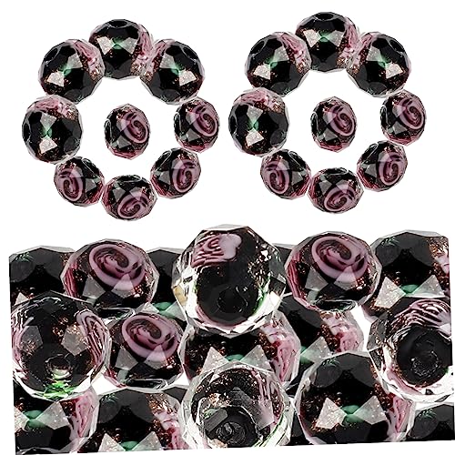 YOSADIER 40Stücke DIY Schmuck Perlen Schwarze Spacer Perlen Mit Blumenmuster Glasperlen Für Armband Halskette Und Ohrringe Für Basteln Und Individuelles YOSADIER 40Stücke DIY Schmuck Perlen Schwarze Spacer Perlen Mit Blumenmuster Glasperlen Für Armband Halskette Und Ohrringe Für Basteln Und Individuelles von YOSADIER