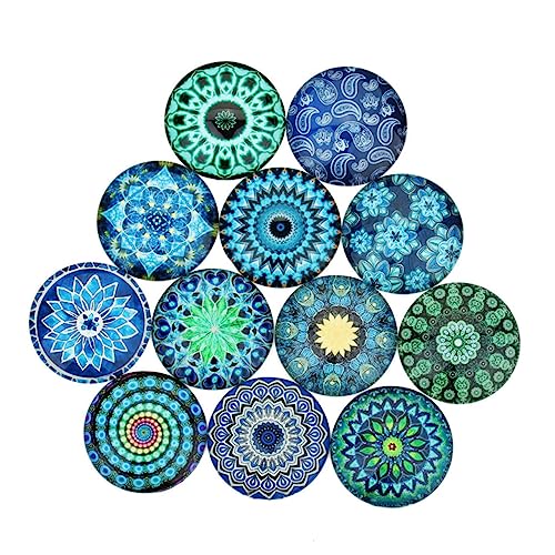 YOSADIER 40Stücke Glasmosaik Aufkleber für DIY Schmuck Cabochons mit Verschiedenen Mustern für Projekte Armbänder Dekorationen und Kunsthandwerk Hochwertiges von YOSADIER