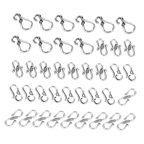YOSADIER 40Stücke Retro S Hakenverschluss Tibetischem Silber für Schmuck DIY Verschiedene Designs Langlebig und für Armband und Halskette von YOSADIER