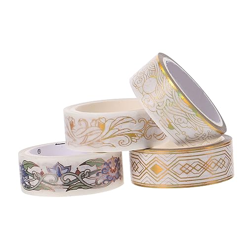 YOSADIER 4Er Set Heißpräge-Washi-Tape Scrapbooking Sammelalbum Kunstband Wickelband Aufkleber the washi tape bastelkasten dekoratives klebeband selber machen Dekoratives Washi Tape Papier YOSADIER 4Er Set Heißpräge-Washi-Tape Scrapbooking Sammelalbum Kunstband Wickelband Aufkleber the washi tape bastelkasten dekoratives klebeband selber machen Dekoratives Washi Tape Papier von YOSADIER