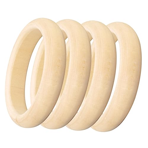 YOSADIER 4Stücke DIY Holzarmbänder Unfertige Holzringe für Malen und Gestalten Bastelmaterial für Kreative Schmuckprojekte und Holzhandwerk YOSADIER 4Stücke DIY Holzarmbänder Unfertige Holzringe für Malen und Gestalten Bastelmaterial für Kreative Schmuckprojekte und Holzhandwerk von YOSADIER