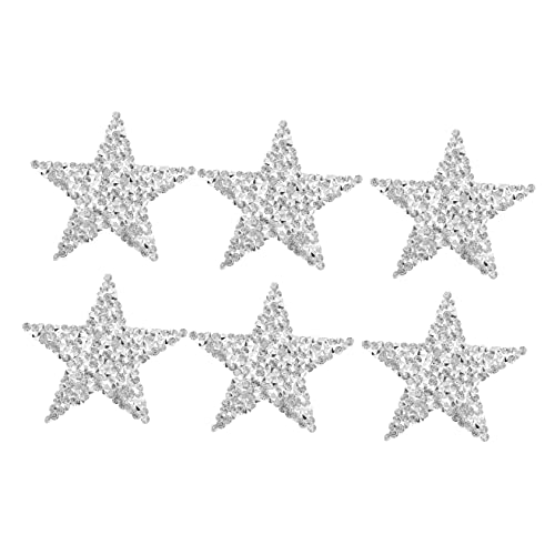 YOSADIER 4Stücke Teiliges Selbstklebendes Patch mit Glitzer für DIY Bastelarbeiten Applikationen Silber zum Aufbügeln Kleidung Rucksäcke Jeans und Mehr von YOSADIER