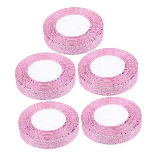 YOSADIER 5 Rollen Dekoratives Geschenkband Glitzer Design für Diy Bastelprojekte und Festtagsdekoration Yards YOSADIER 5 Rollen Dekoratives Geschenkband Glitzer Design für Diy Bastelprojekte und Festtagsdekoration Yards von YOSADIER