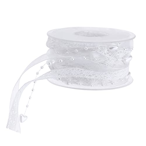 YOSADIER 5 Spitzengewebe Hübsches Band Hochzeit Band Für Blumen Verpackung Geschenkband Wickelband Weiß YOSADIER 5 Spitzengewebe Hübsches Band Hochzeit Band Für Blumen Verpackung Geschenkband Wickelband Weiß von YOSADIER