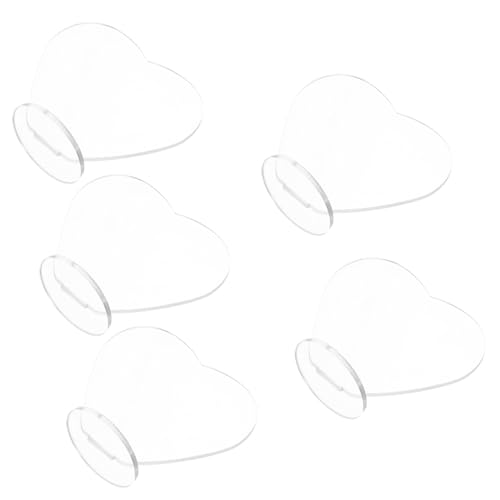 YOSADIER 5 Stück Herzförmiger Acryl Displayständer Set Transparenter Kartenhalter für Sammelkarten Kreative Deko für Merchandise und Sammlerstücke Vielseitig Einsetzbar für Zuhause und Büro von YOSADIER