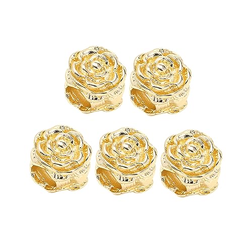 YOSADIER 5 Stück Rosa Abstandsperle Schmuck Abstandsperle Schmuckteile Perle Schmuck Handwerk Perle Golden YOSADIER 5 Stück Rosa Abstandsperle Schmuck Abstandsperle Schmuckteile Perle Schmuck Handwerk Perle Golden von YOSADIER