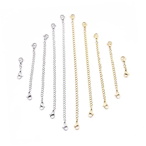 YOSADIER 5 Stück Teiliges Set Kettenverlängerung mit Karabinerverschluss für DIY Schmuckherstellung Verlängerungskette mit Stabiler Haltekraft YOSADIER 5 Stück Teiliges Set Kettenverlängerung mit Karabinerverschluss für DIY Schmuckherstellung Verlängerungskette mit Stabiler Haltekraft von YOSADIER