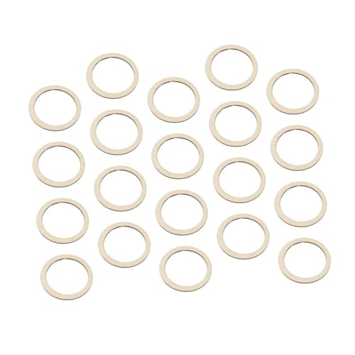 YOSADIER 50 Stück DIY Holzscheiben Runde Holzstücke für Bastelprojekte und Vielseitig für Schmuck Coaster und Kreative Anwendungen von YOSADIER