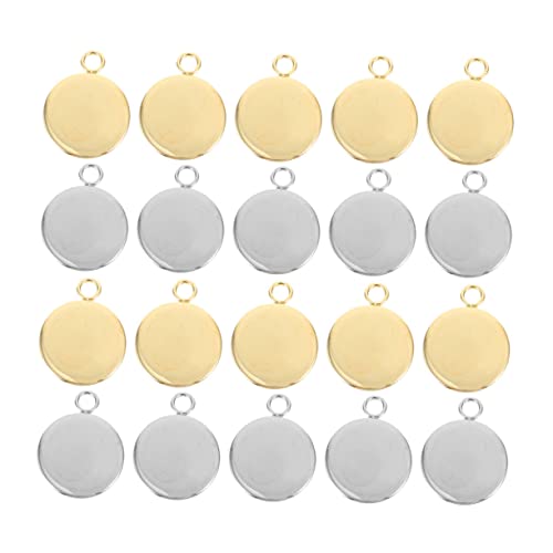YOSADIER 50 Stück Diy Anhänger Tabletts Runde Leere Einfassungen Leerer Lünettenanhänger Einfassungen Für Die Schmuckherstellung Anhänger Aus Metall Schmuckzubehör Rostfreier Stahl YOSADIER 50 Stück Diy Anhänger Tabletts Runde Leere Einfassungen Leerer Lünettenanhänger Einfassungen Für Die Schmuckherstellung Anhänger Aus Metall Schmuckzubehör Rostfreier Stahl von YOSADIER