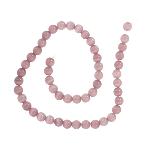 YOSADIER 50 Stück Edelstein Armband Katzenaugen Perlen Runde Natürliche Schmuckperlen Handgefertigt Unisex für Diy und Armbänder Hellviolett YOSADIER 50 Stück Edelstein Armband Katzenaugen Perlen Runde Natürliche Schmuckperlen Handgefertigt Unisex für Diy und Armbänder Hellviolett von YOSADIER