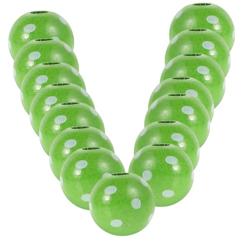 YOSADIER 50 Stück Grüne Holzperlen mit Weißen Punkten St Patrick's Day Bastelperlen Runde Abstandshalter für DIY Schmuck und Dekoration Irischer Stil YOSADIER 50 Stück Grüne Holzperlen mit Weißen Punkten St Patrick's Day Bastelperlen Runde Abstandshalter für DIY Schmuck und Dekoration Irischer Stil von YOSADIER