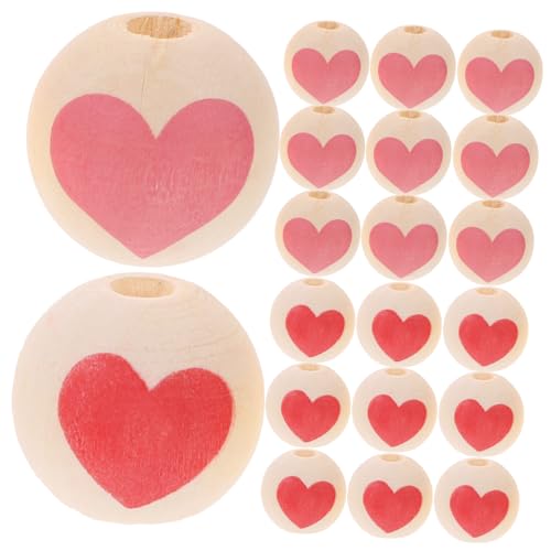 YOSADIER 50 Stück Herzmuster Holzperlen für DIY Schmuck Bastelmaterial für Valentinstag Farbige Perlen Rot für Armbänder Dekorationen und Kreative Projekte YOSADIER 50 Stück Herzmuster Holzperlen für DIY Schmuck Bastelmaterial für Valentinstag Farbige Perlen Rot für Armbänder Dekorationen und Kreative Projekte von YOSADIER