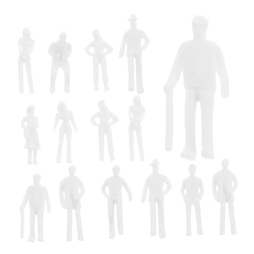 YOSADIER 50 Stück Miniaturfiguren Sandkasten-miniaturen Stehende Miniaturmenschen Miniatur-menschenspielzeug Miniaturstehende Menschen Tischdekoration Aus Sand Modellbaufiguren Weiß Plastik von YOSADIER