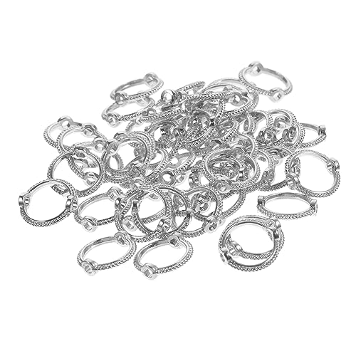 YOSADIER 50 Stücke Runde Perlenrahmen für Schmuckherstellung Metallperlenrahmen Selbstgemacht Bezauberndes Perlen Accessoire für Armbänder und Schmuckbastelzubehör YOSADIER 50 Stücke Runde Perlenrahmen für Schmuckherstellung Metallperlenrahmen Selbstgemacht Bezauberndes Perlen Accessoire für Armbänder und Schmuckbastelzubehör von YOSADIER