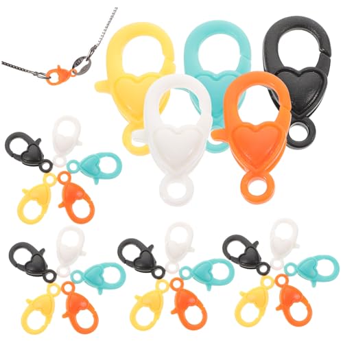 YOSADIER 50 Stück Teiliges Buntes Herz Lobster Claw Verschluss für Schmuckherstellung Vielseitige Armband und Halskettenverschlüsse für DIY Basteln und Reparatur YOSADIER 50 Stück Teiliges Buntes Herz Lobster Claw Verschluss für Schmuckherstellung Vielseitige Armband und Halskettenverschlüsse für DIY Basteln und Reparatur von YOSADIER