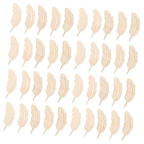 YOSADIER 50 Stück Unvollendete Holzplume Schnitte für Diy Projekte Dekoration für Zuhause und Partys Holzornamente für Scrapbooking YOSADIER 50 Stück Unvollendete Holzplume Schnitte für Diy Projekte Dekoration für Zuhause und Partys Holzornamente für Scrapbooking von YOSADIER