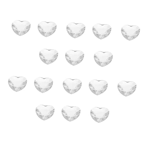 YOSADIER 500 Stück Acrylic Herzperlen Transparente DIY Schmuckzubehör für Armbänder und Kreative Bastelprojekte Hautfreundlich Vielseitig und Einfach zu Verwenden von YOSADIER