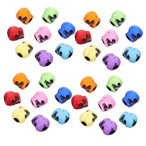 YOSADIER 50Stücke Acryl Schädelperlen für Schmuckherstellung Halloween DIY Armbandperlen für Fußkettchen Anhänger und Bastelprojekte und Langlebig YOSADIER 50Stücke Acryl Schädelperlen für Schmuckherstellung Halloween DIY Armbandperlen für Fußkettchen Anhänger und Bastelprojekte und Langlebig von YOSADIER