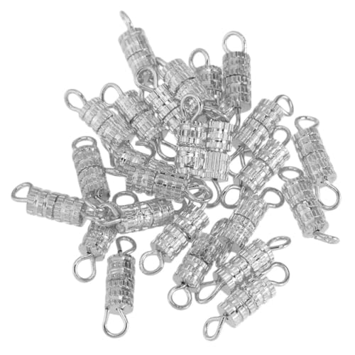 YOSADIER 50Stücke DIY Schmuckverschluss Schraubverschluss für Halsketten und Armbänder Silberfarben für Schmuckherstellung und Bastelprojekte YOSADIER 50Stücke DIY Schmuckverschluss Schraubverschluss für Halsketten und Armbänder Silberfarben für Schmuckherstellung und Bastelprojekte von YOSADIER