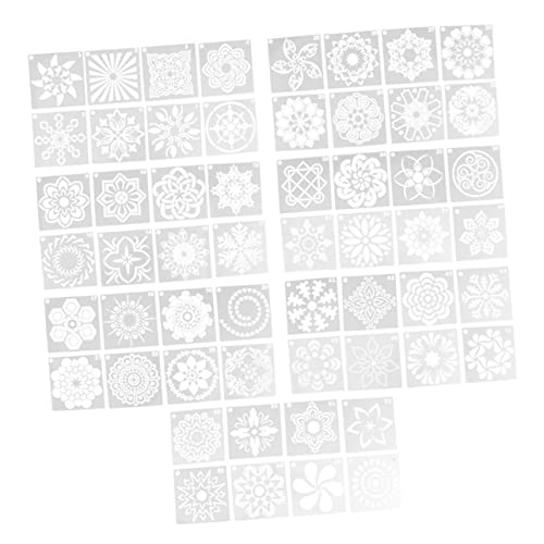 YOSADIER 56 Stück Diy -schablonen Malerei Diy Mandalasteine Mandala-malvorlage Für Malen Mandala Malschablonen Kunst Schablonen Zum Zeichnen Von Mode Schablonen Aushöhlen Weiß von YOSADIER