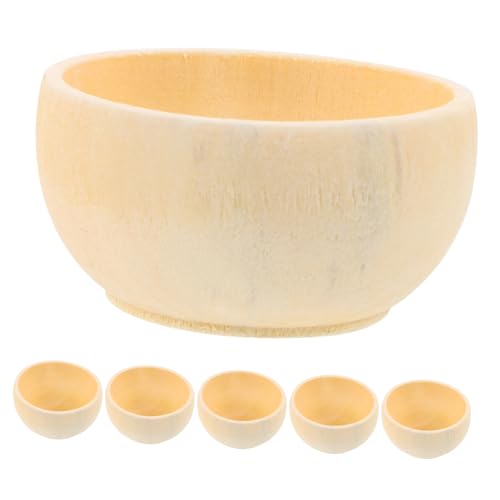 YOSADIER 5Stücke Unbemalte Holzschalen für DIY Projekte Kleine Holzschalen zum Basteln und Ausmalen und Gestaltung für YOSADIER 5Stücke Unbemalte Holzschalen für DIY Projekte Kleine Holzschalen zum Basteln und Ausmalen und Gestaltung für von YOSADIER