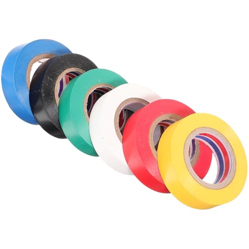 YOSADIER 6 Rollen Isolierband PVC Elektrisches Klebeband Farbig Selbstklebend Feuerhemmend Für Elektroinstallation Kabelbündelung Haushalt Kfz YOSADIER 6 Rollen Isolierband PVC Elektrisches Klebeband Farbig Selbstklebend Feuerhemmend Für Elektroinstallation Kabelbündelung Haushalt Kfz von YOSADIER