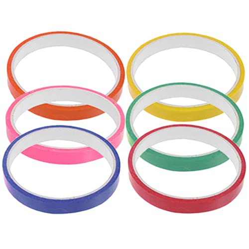 YOSADIER 6 Rollen farbiges Band Streifen klebrig UV Handwerk DIY -Klebeband Lustiges Depressions-Klebebänder DIY - Plastik von YOSADIER