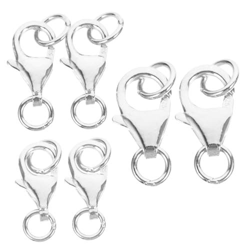 YOSADIER 6 Stück Silber Lobster Claws Karabinerverschlüsse für DIY Schmuckherstellung für Armbänder und Schmuckzubehör für Kreative Projekte von YOSADIER