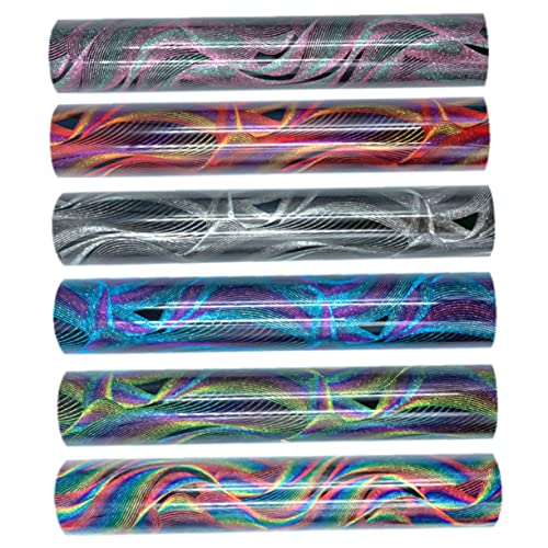 YOSADIER 6 Stück Sublimationsfolie Vinyl dauerhaft funkeln Hemddruckpapier Glitzerpulver Bunt von YOSADIER