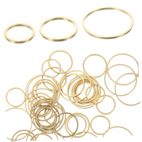 YOSADIER 60 Stück Runder Kettenanhänger Teiliges DIY Schmuckzubehör Kupfer für Ohrringe Armbänder und Kreative Projekte Gold YOSADIER 60 Stück Runder Kettenanhänger Teiliges DIY Schmuckzubehör Kupfer für Ohrringe Armbänder und Kreative Projekte Gold von YOSADIER