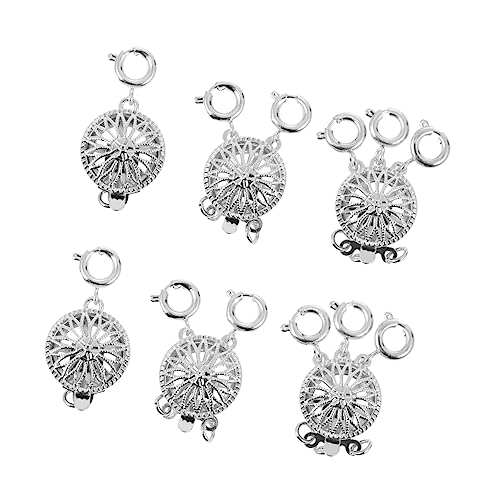 YOSADIER 6Stücke Metallverschluss für Schmuck Silberne Verschlüsse für Armbänder und DIY Bastelbedarf für Schichtbare Designs und Schmuckherstellung von YOSADIER